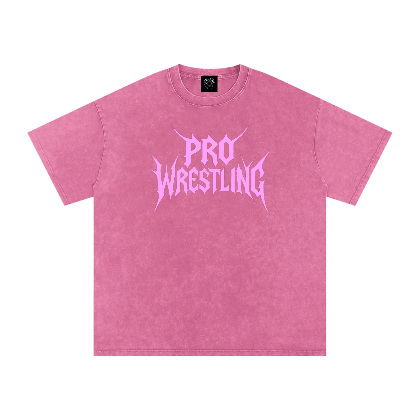 PRO WRESTLING | Acid Wash Oversized Metal Tee