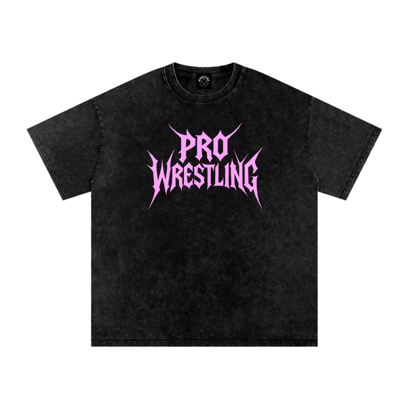 PRO WRESTLING | Acid Wash Oversized Metal Tee